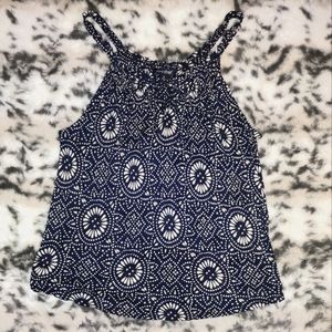 LUCKY BRAND Navy & White Sleeveless Top size small NWT